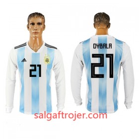 Argentina Fodboldtrøjer Dybala 21 Hjemmebanesæt VM 2018 Langærmet